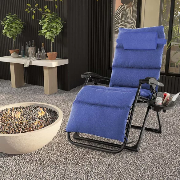 Padded Zero Gravity Chair, Multiple Colors - Blue