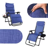 Padded Zero Gravity Chair, Multiple Colors - Blue