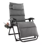 Padded Zero Gravity Chair, Multiple Colors - Gray