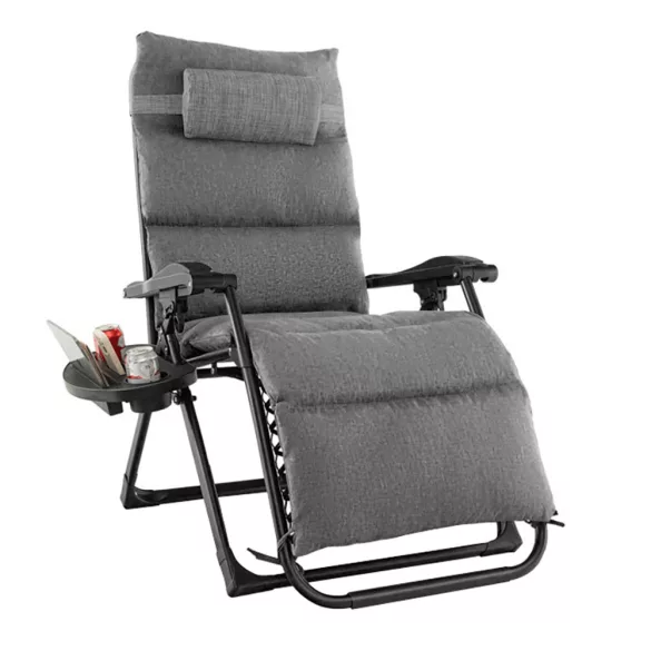 Padded Zero Gravity Chair, Multiple Colors - Gray