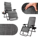 Padded Zero Gravity Chair, Multiple Colors - Gray