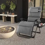 Padded Zero Gravity Chair, Multiple Colors - Gray