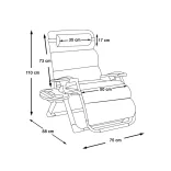 Padded Zero Gravity Chair, Multiple Colors - Gray