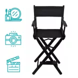 Folding Makeup Chair with Wooden Frame