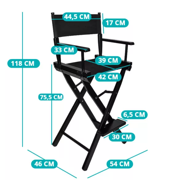 Folding Makeup Chair with Wooden Frame