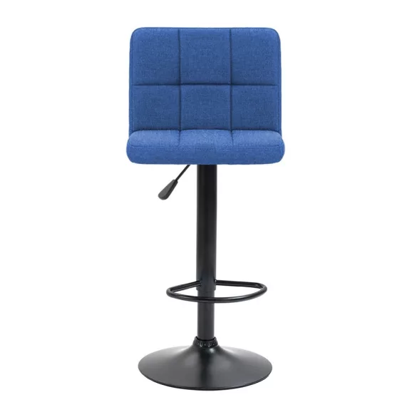 Fabric Upholstered Bar Stool Set of 2, Multiple Colors - Blue