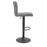 Fabric Upholstered Bar Stool Set of 2, Multiple Colors - Light Grey