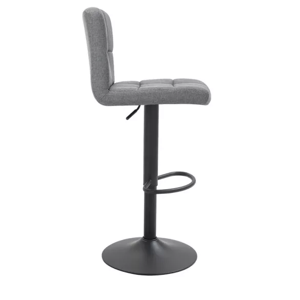 Fabric Upholstered Bar Stool Set of 2, Multiple Colors - Light Grey