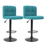 Fabric Upholstered Bar Stool Set of 2, Multiple Colors - Mint