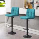 Fabric Upholstered Bar Stool Set of 2, Multiple Colors - Mint