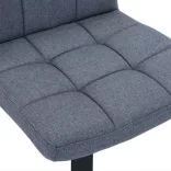 Fabric Upholstered Bar Stool Set of 2, Dark Gray