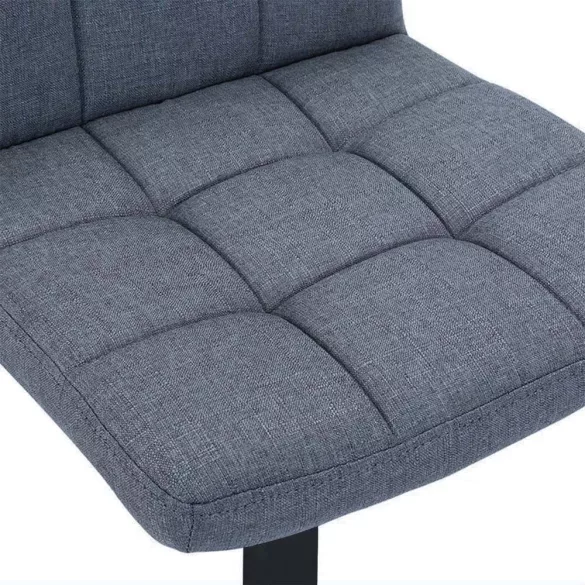Fabric Upholstered Bar Stool Set of 2, Dark Gray