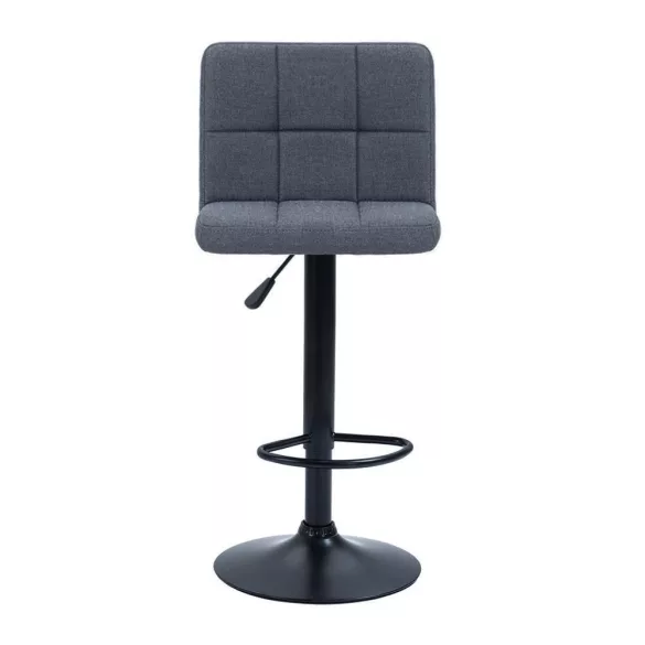 Fabric Upholstered Bar Stool Set of 2, Dark Gray