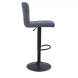 Fabric Upholstered Bar Stool Set of 2, Dark Gray