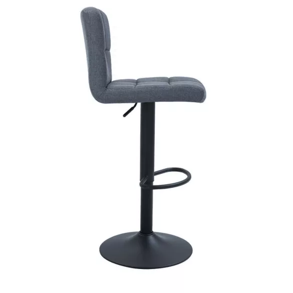Fabric Upholstered Bar Stool Set of 2, Dark Gray