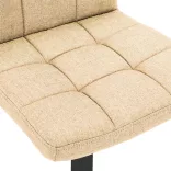 Fabric Upholstered Bar Stool Set of 2, Beige