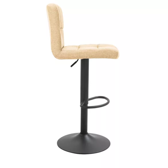 Fabric Upholstered Bar Stool Set of 2, Beige