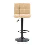 Fabric Upholstered Bar Stool Set of 2, Beige