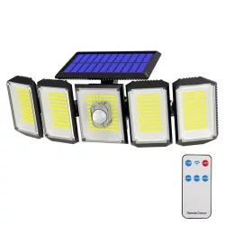 5-panel Rotatable 300LED Solar Lamp