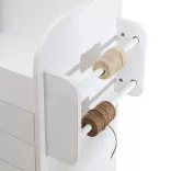 Rolling Storage Cabinet with Shelves and Drawers