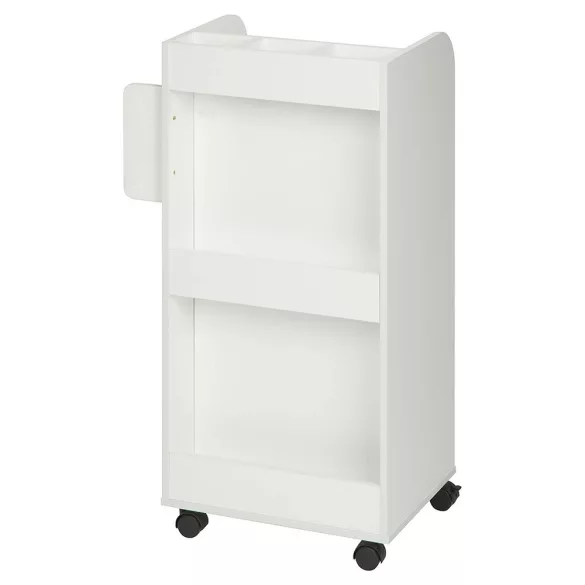Rolling Storage Cabinet with Shelves and Drawers