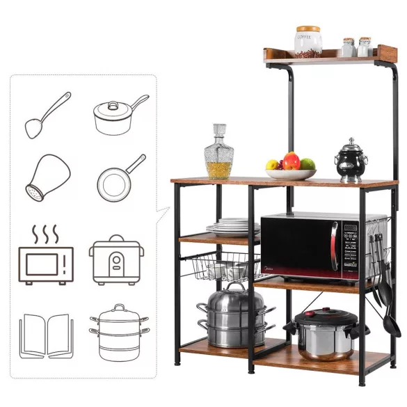 Storage Rack with Basket