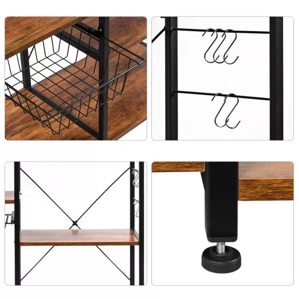 Storage Rack with Basket