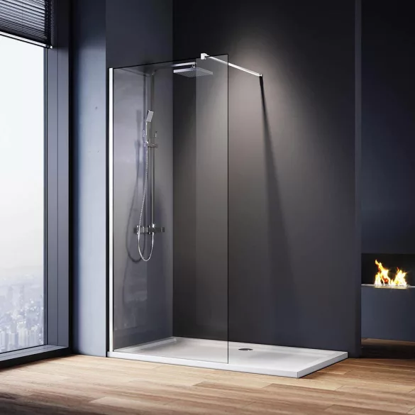 Walk-in 8 mm Tempered Glass Shower Screen, 80x200cm