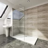 Walk-in 8 mm Tempered Glass Shower Screen, 100x200cm