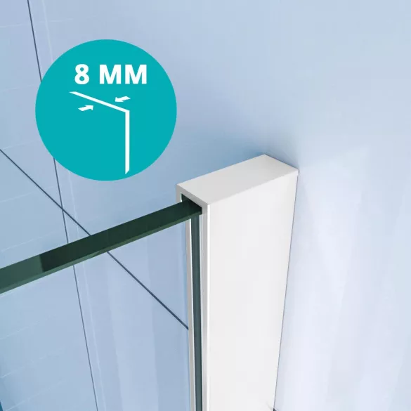 Walk-in 8 mm Tempered Glass Shower Screen, 120x200cm