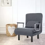 2-in-1 Armchair Bed, Multiple Colors - Dark Gray