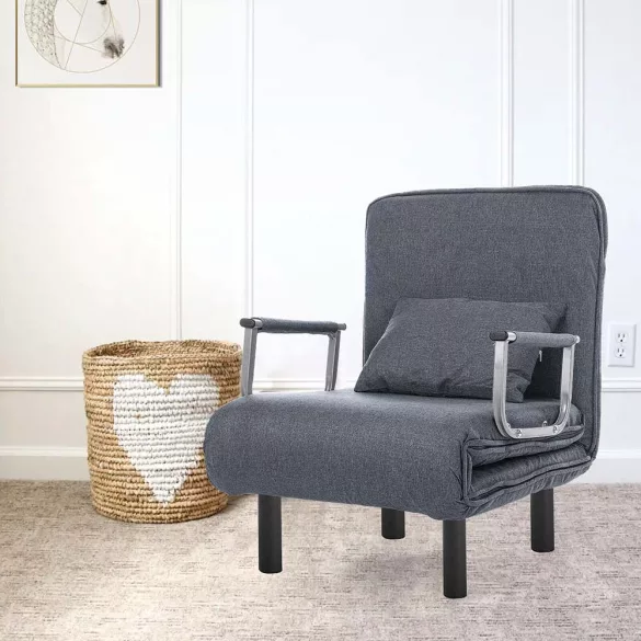 2-in-1 Armchair Bed, Multiple Colors - Dark Gray