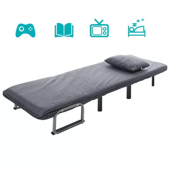 2-in-1 Armchair Bed, Multiple Colors - Dark Gray