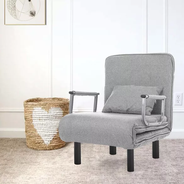 2-in-1 Armchair Bed, Multiple Colors - Light Grey