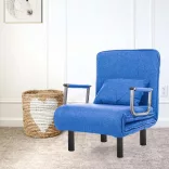 2-in-1 Armchair Bed, Multiple Colors - Blue