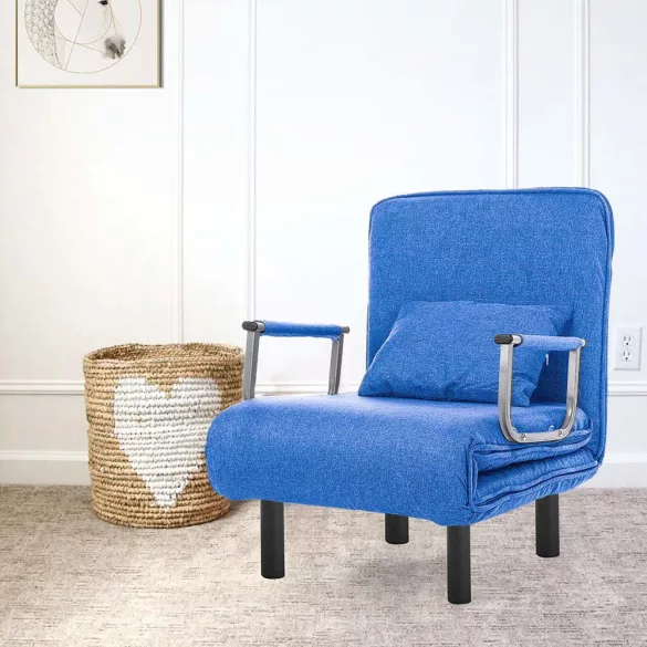 2-in-1 Armchair Bed, Multiple Colors - Blue