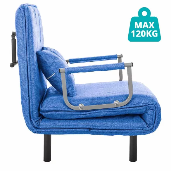 2-in-1 Armchair Bed, Multiple Colors - Blue