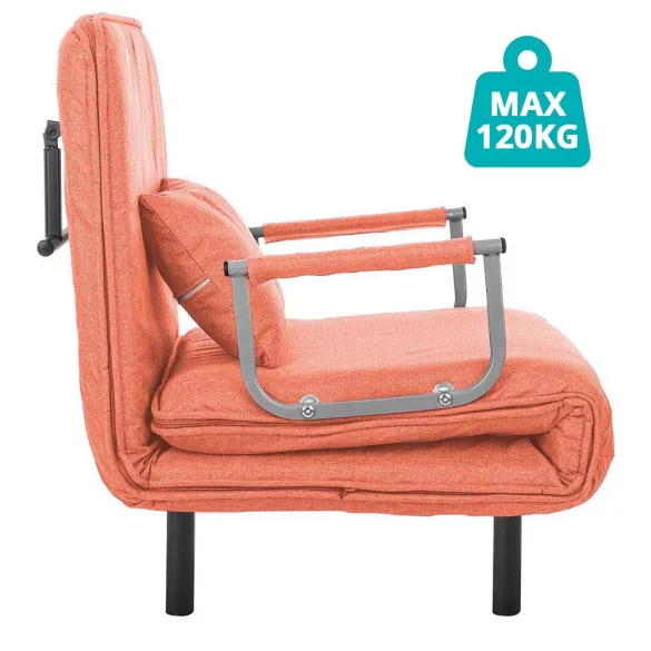 2-in-1 Armchair Bed, Multiple Colors - Orange