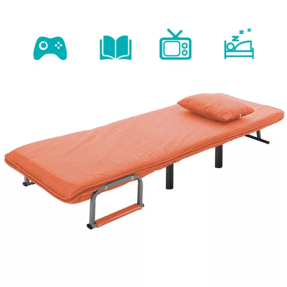 2-in-1 Armchair Bed, Multiple Colors - Orange
