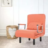 2-in-1 Armchair Bed, Multiple Colors - Orange