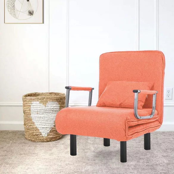 2-in-1 Armchair Bed, Multiple Colors - Orange