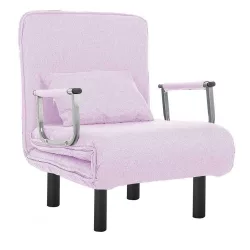 2-in-1 Armchair Bed, Multiple Colors - Pink
