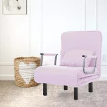 2-in-1 Armchair Bed, Multiple Colors - Pink