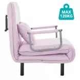 2-in-1 Armchair Bed, Multiple Colors - Pink