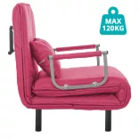 2-in-1 Armchair Bed, Available in Multiple Colors - Burgundy
