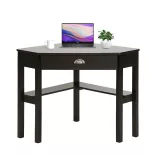 Corner Desk with Drawer and Shelves