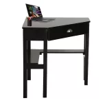 Corner Desk with Drawer and Shelves