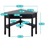 Corner Desk with Drawer and Shelves