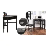 Corner Desk with Drawer and Shelves