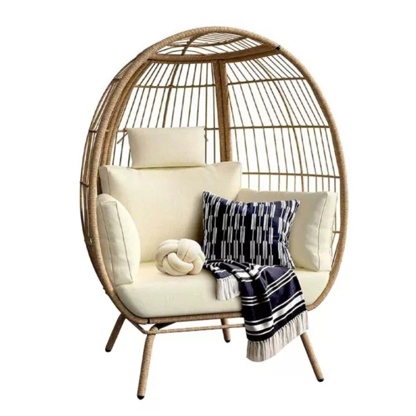 Woven Armchair with Cushion